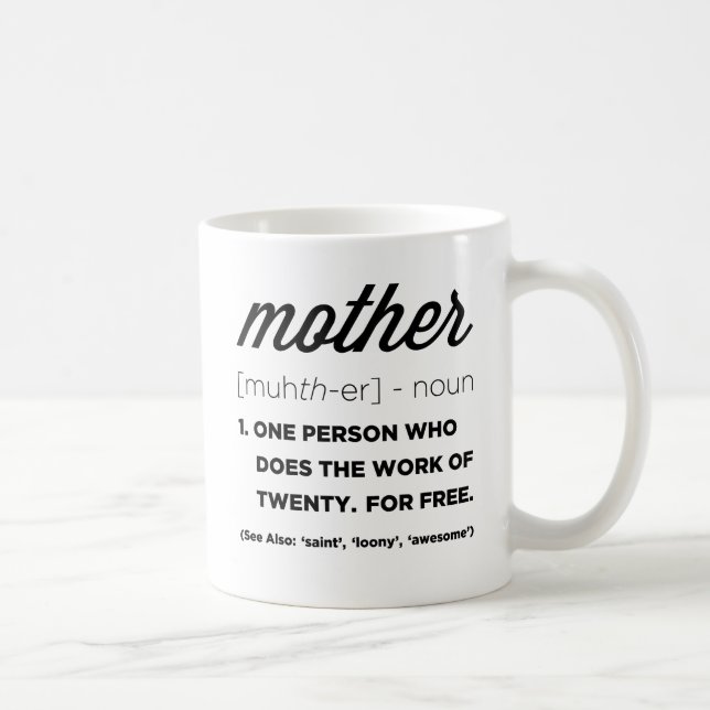 Funny Definition Of Mother Mug (Right)