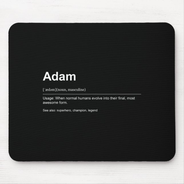 Funny Definition Quote For The Name Adam _  Mouse Mat (Front)