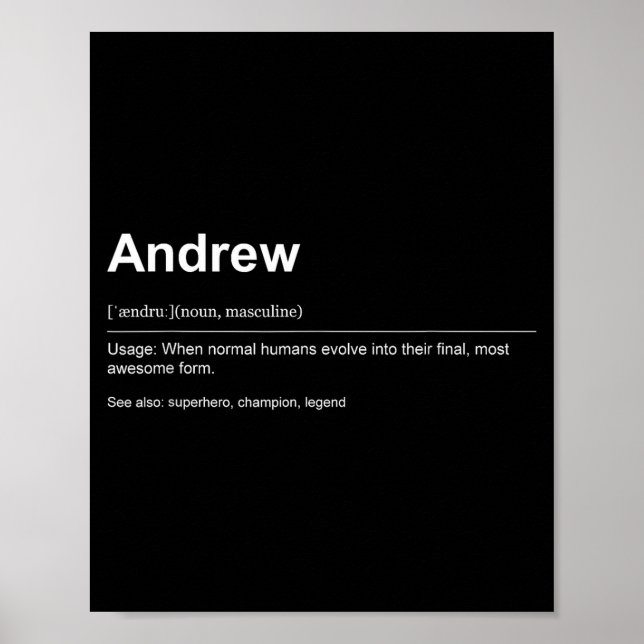 Funny Definition Quote For The Name Andrew _  Poster (Front)