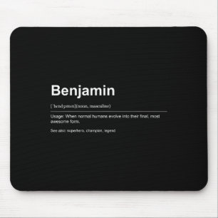 Funny Definition Quote For The Name Benjamin _  Mouse Mat