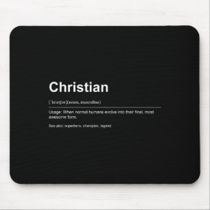 Funny Definition Quote For The Name Christian _  Mouse Mat