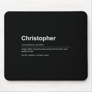 Funny Definition Quote For The Name Christopher _  Mouse Mat