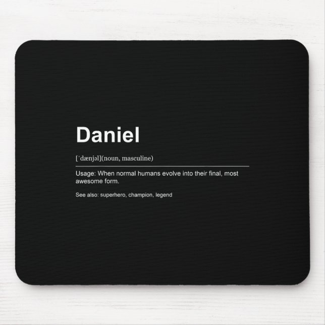 Funny Definition Quote For The Name Daniel _  Mouse Mat (Front)