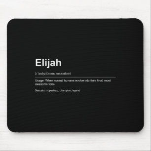 Funny Definition Quote For The Name Elijah _  Mouse Mat