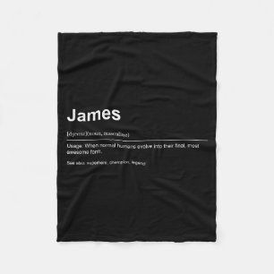 Funny Definition Quote For The Name James _  Fleece Blanket