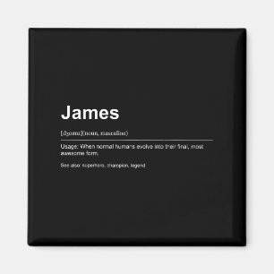 Funny Definition Quote For The Name James _  Magnet