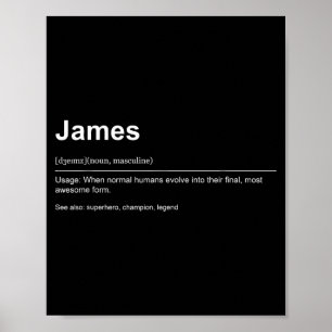 Funny Definition Quote For The Name James _  Poster