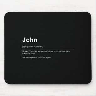 Funny Definition Quote For The Name John _  Mouse Mat