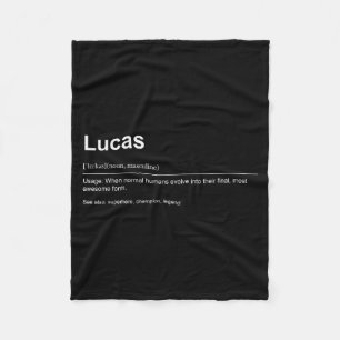 Funny Definition Quote For The Name Lucas _  Fleece Blanket