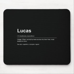 Funny Definition Quote For The Name Lucas _  Mouse Mat