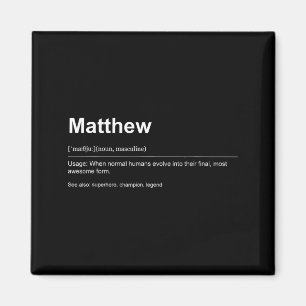 Funny Definition Quote For The Name Matthew _  Magnet