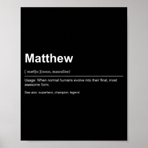 Funny Definition Quote For The Name Matthew _  Poster