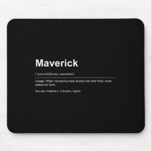 Funny Definition Quote For The Name Maverick _  Mouse Mat