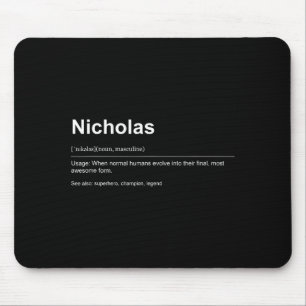 Funny Definition Quote For The Name Nicholas _  Mouse Mat