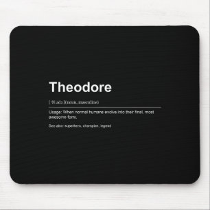 Funny Definition Quote For The Name Theodore _  Mouse Mat