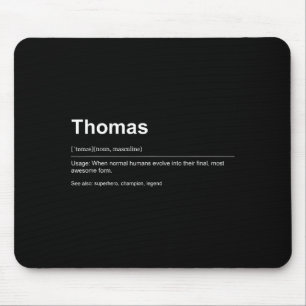 Funny Definition Quote For The Name Thomas _  Mouse Mat
