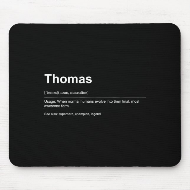 Funny Definition Quote For The Name Thomas _  Mouse Mat (Front)