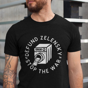 Funny Defund Zelensky Money Laundering Ukraine T-Shirt