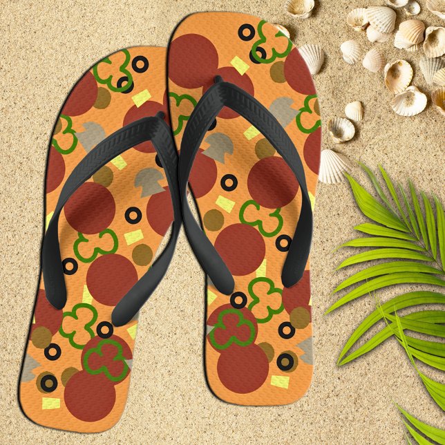 Funny Deluxe Pizza Flip Flops (Creator Uploaded)
