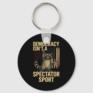 Funny Democracy Isn't A Spectator Srt Key Ring
