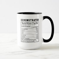 Funny Demonstrator Nutrition Facts Sales Rep Gift