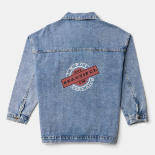 Funny Denim Jacket Stamp Text - Customisable