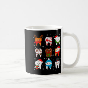 Funny Dental Christmas Teeth Cute Xmas Dentist Squ Coffee Mug