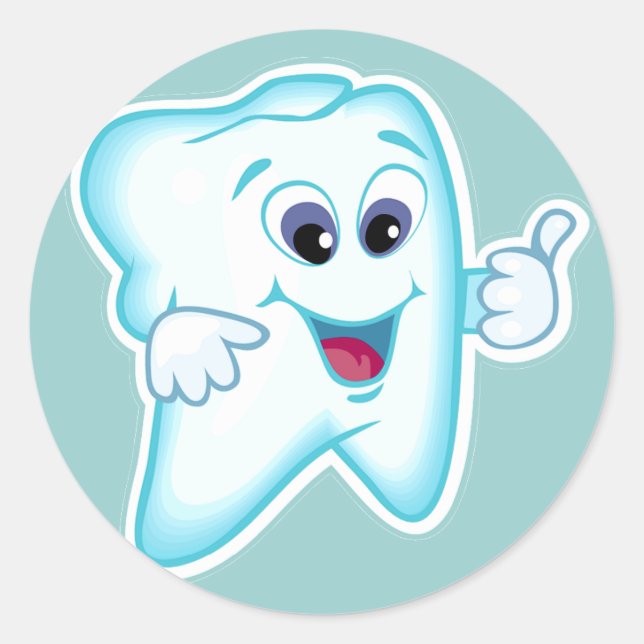 Funny Dental Hygienist Classic Round Sticker (Front)