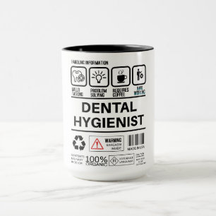 Funny Dental Hygienist Handling Information Mug
