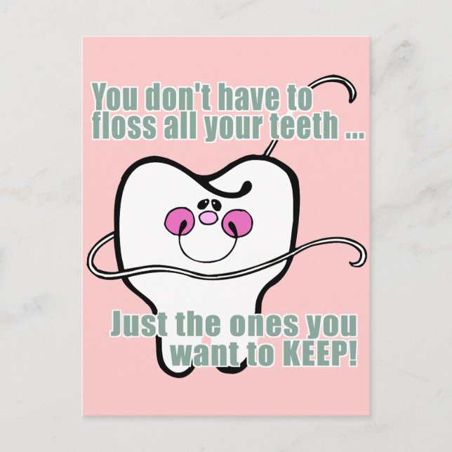 Funny Dental Hygienist Postcard (Front)
