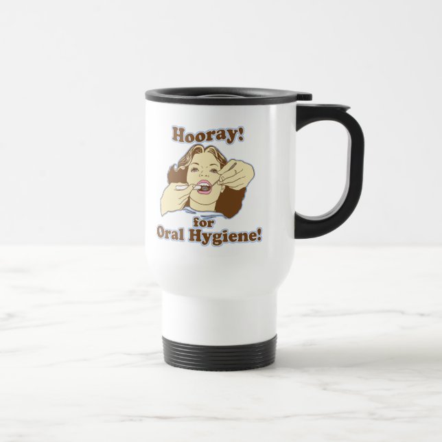 Funny Dental Hygienist Travel Mug (Right)