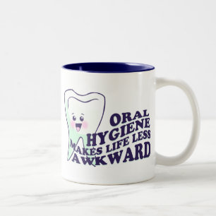 Funny Dental Hygienist Two-Tone Coffee Mug