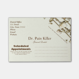 Funny Dental Office Dentist Appointment Reminder Post-it Notes
