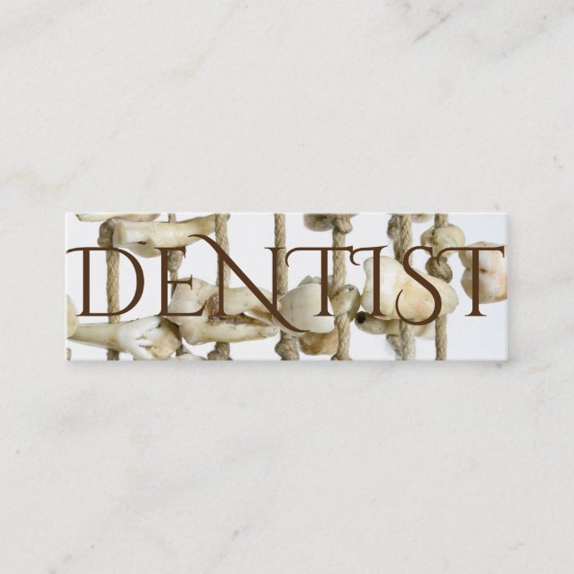 Funny Dental Photography Extracted Teeth Dentist Mini Business Card (Front)