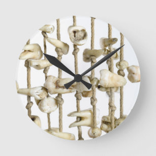 Funny Dental Photography Extracted Teeth Dentist Round Clock