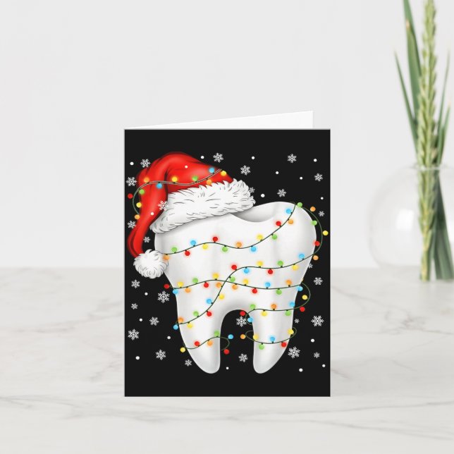 Funny Dental Tooth Pjs Pajamas Christmas Xmas Men  Card (Front)