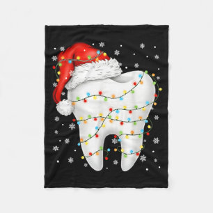 Funny Dental Tooth Pjs Pajamas Christmas Xmas Men  Fleece Blanket