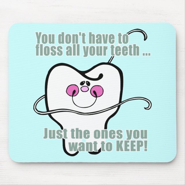 Funny Dentist and Dental Hygienist Mouse Mat (Front)
