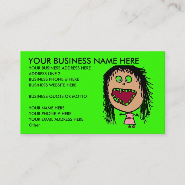 Funny Dentist Business Card (Front)