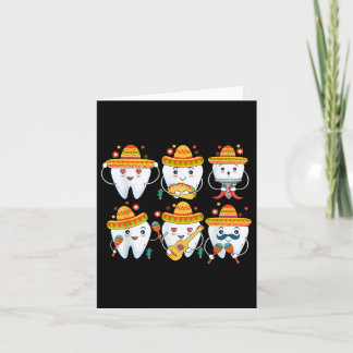 Funny Dentist Cinco De Mayo Dental Teeth Mexican P Card