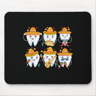 Funny Dentist Cinco De Mayo Dental Teeth Mexican P Mouse Mat