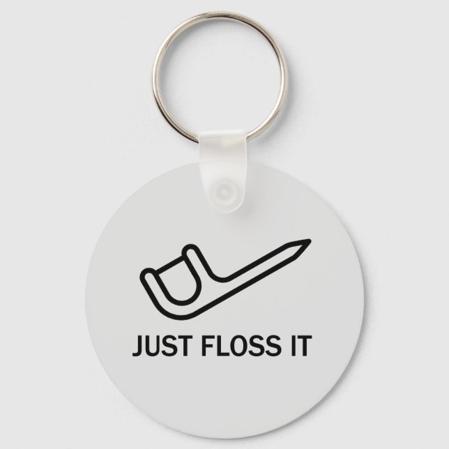 Funny Dentist Dental Hygienist Keychain (Front)