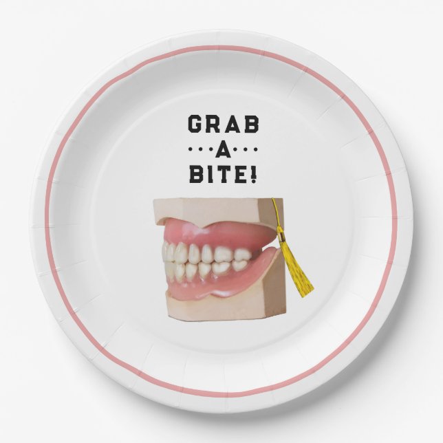 Funny Dentist Dental School Paper Plate (Front)