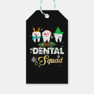 Funny Dentist Hygienist Christmas Dental Squad Gift Tags
