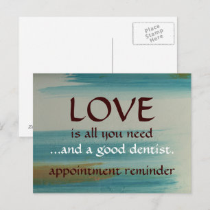Funny Dentist Santa Fe Turquoise Appointment Postcard