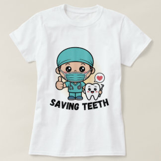 FUNNY DENTIST SHIRT :SAVING TEETH
