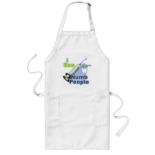 Funny Dentists and Hygienists Long Apron (Front)