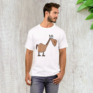 Funny Derpy Horse Silly Brown Stallion T-Shirt