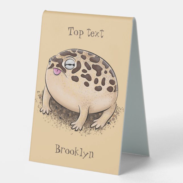 Funny desert rain frog cartoon illustration (Front)