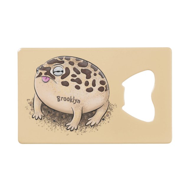 Funny desert rain frog cartoon illustration (Front (Horizontal))